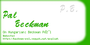 pal beckman business card